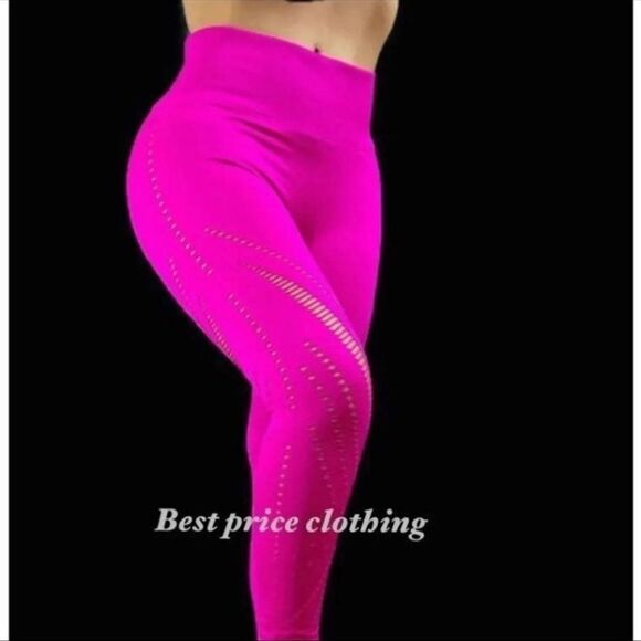 Victoria’s Secret Seamless sport High Rise Tight & matching Top set Fuchsia XL - Picture 5 of 6